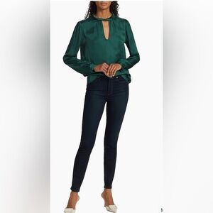 PAIGE Huxton straight High rise dark denim